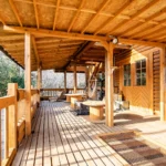 広いウッドデッキ