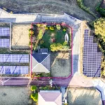 赤いラインが敷地の範囲です